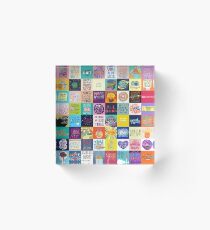 Positivity Patchwork Acrylic Block