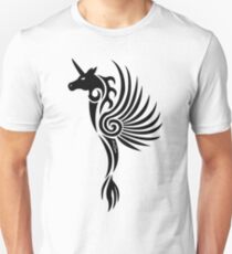 Gothic Black Unicorn Unisex T-Shirt
