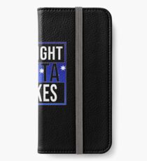 Straight Outta Parkes Retro Style - Gift For An Australian From Parkes in New South Wales , Design Has The Australia Flag Embedded iPhone Wallet/Case/Skin