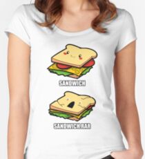 Cute Sandwich Nerd Women's Fitted Scoop T-Shirt