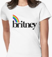 Britney Spears (Rainbow) Women's Fitted T-Shirt