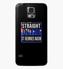 Straight Outta St Georges Basin Retro Style - Gift For An Australian From St Georges Basin in New South Wales , Design Has The Australia Flag Embedded Case/Skin for Samsung Galaxy