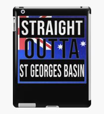 Straight Outta St Georges Basin Retro Style - Gift For An Australian From St Georges Basin in New South Wales , Design Has The Australia Flag Embedded iPad Case/Skin