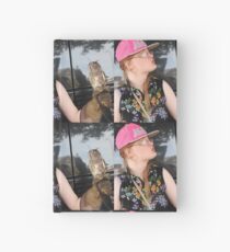 Colleen blowing kisses to a Little Owl Hardcover Journal