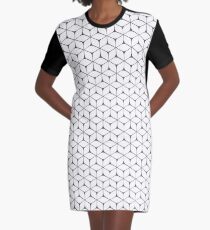 Pattern, #Pattern, Mesh, #Mesh, illustration, abstract, diagonal, striped, grid, #illustration, #abstract, #diagonal, #striped, #grid Graphic T-Shirt Dress