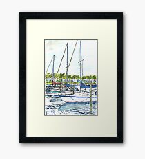 Tampa Yacht Club Marina Framed Print