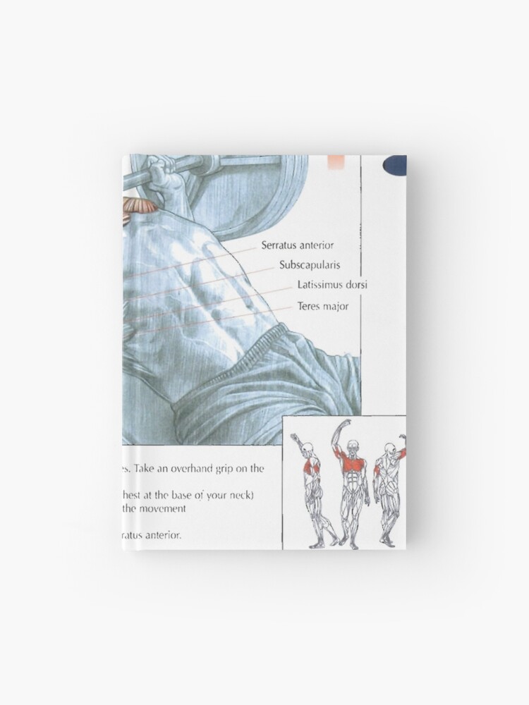 Incline Bench Press Exercise Diagram Hardcover Journal By