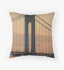 #bridge, #architecture, #water, #city, #usa, #california, #WerrazanoNarrowsBridge, #suspension, #river, #sky, #bay, #landmark Throw Pillow