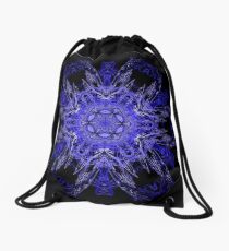 Blue - II - Drifting kaleidoscope Drawstring Bag