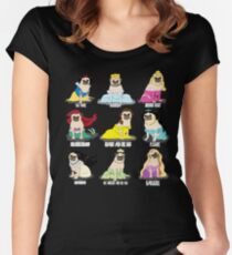 Pug Princesses Women's Fitted Scoop T-Shirt