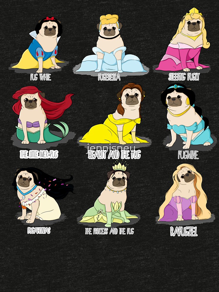Pug Princesses by jennisney