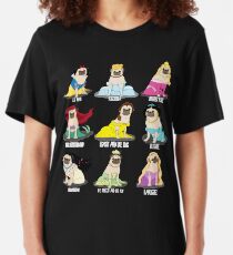 Mops Prinzessinnen Slim Fit T-Shirt