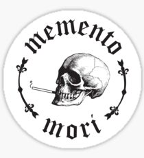 Memento Mori Rauchender Schädel Sticker