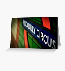 Piccadilly Circus Line Greeting Card