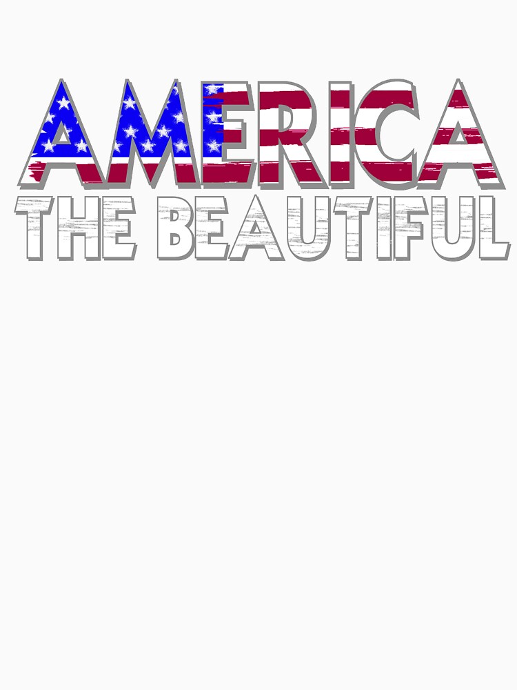 America the Beautiful in Red, White and Blue by Rightbrainwoman