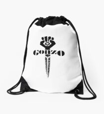hunter s thompson gonzo sword Drawstring Bag