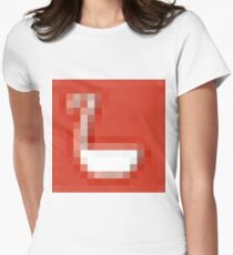 #black, #white, #chess, #checkered, #pattern, #abstract, #flag, #board Women's Fitted T-Shirt
