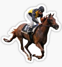 horse racing jockey Sticker
