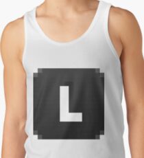 #L, #black, #white, #chess, #checkered, #pattern, #abstract, #flag, #board Tank Top