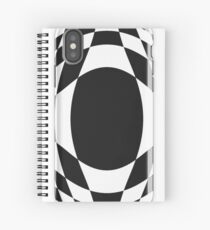 #black, #white, #chess, #checkered, #pattern, #abstract, #flag, #board Spiral Notebook