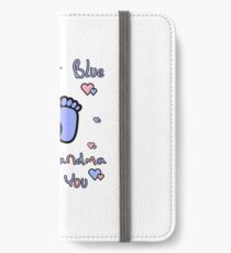 pink or blue grandma loves you gender reveal party gift idea iPhone Wallet/Case/Skin