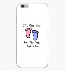 I'm just here for the sex and wine loves you gender reveal party gift idea iPhone Case