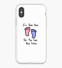 I'm just here for the sex and wine loves you gender reveal party gift idea iPhone Case