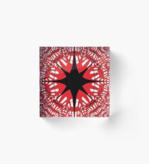 #abstract, #star, #christmas, #pattern, #design, #light, #decoration, #holiday, #blue, #illustration, #black, #white, #chess, #checkered, #pattern, #abstract, #flag, #board Acrylic Block