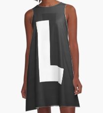 #black, #white, #chess, #checkered, #pattern, #abstract, #flag, #board A-Line Dress