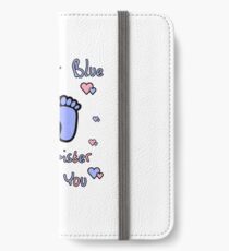 pink or blue sister loves you gender reveal party gift idea iPhone Wallet/Case/Skin