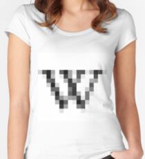 #black, #white, #chess, #checkered, #pattern, #abstract, #flag, #board Women's Fitted Scoop T-Shirt