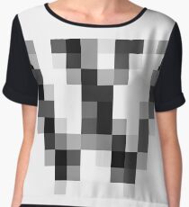 #black, #white, #chess, #checkered, #pattern, #abstract, #flag, #board Chiffon Top
