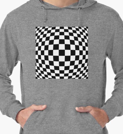 #black, #white, #chess, #checkered, #pattern, #flag, #board, #abstract, #chessboard, #checker, #square, #floor Lightweight Hoodie