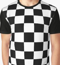 #black, #white, #chess, #checkered, #pattern, #flag, #board, #abstract, #chessboard, #checker, #square, #floor Graphic T-Shirt