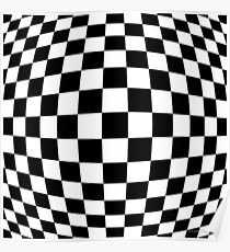 #black, #white, #chess, #checkered, #pattern, #flag, #board, #abstract, #chessboard, #checker, #square, #floor Poster