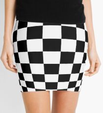 #black, #white, #chess, #checkered, #pattern, #flag, #board, #abstract, #chessboard, #checker, #square, #floor Mini Skirt