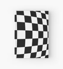 #black, #white, #chess, #checkered, #pattern, #flag, #board, #abstract, #chessboard, #checker, #square, #floor Hardcover Journal