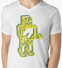 Robot Pop Art Graphic Men's V-Neck T-Shirt