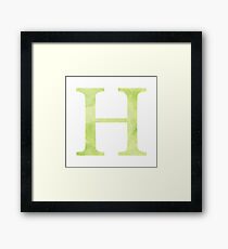 Lime Watercolor Η Framed Print