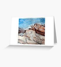 The South Ledges, Appledore, study of the original by Childe Hassam Greeting Card