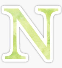 Lime Watercolor Ν Sticker