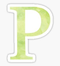 Lime Watercolor Ρ Sticker