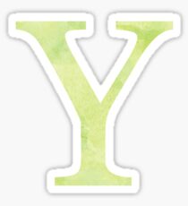 Lime Watercolor Υ Sticker