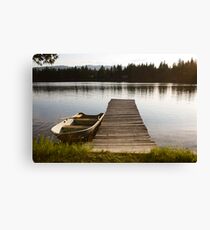 Row Boat on Savage Lake, MT Canvas Print