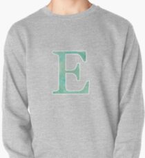 Emerald Watercolor Ε Pullover Sweatshirt