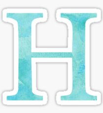 Teal Watercolor Η Sticker