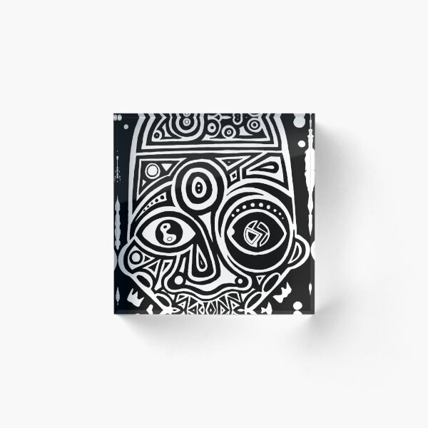 Maske Totem Traum Acrylblock