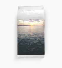 Sea, Water, Sunset, Reflection, #Sea, #Water, #Sunset, #Reflection Duvet Cover