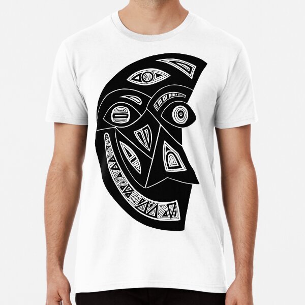 Maske Totem Mond Mann Premium T-Shirt