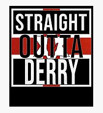 Straight Outta Derry Retro Style - Gift For An Derry From Northern Ireland , Design Has The Irish Flag Embedded Photographic Print